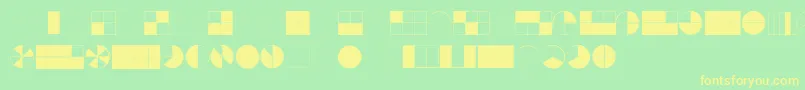 KGFractions Font – Yellow Fonts on Green Background