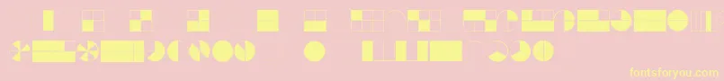 Fonte KGFractions – fontes amarelas em um fundo rosa
