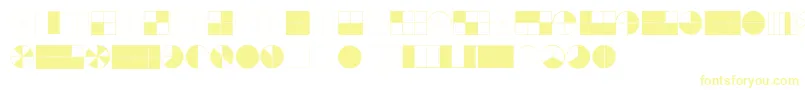 フォントKGFractions – 白い背景に黄色の文字