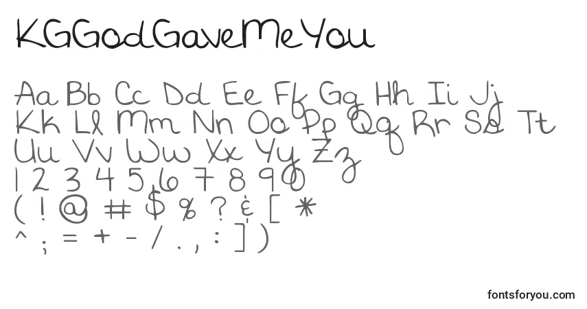 KGGodGaveMeYou (131563)フォント–アルファベット、数字、特殊文字
