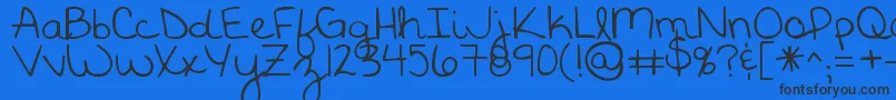 KGGodGaveMeYou-Schriftart – Schwarze Schriften auf blauem Hintergrund