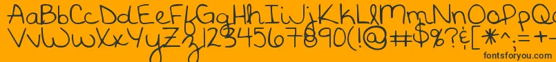 KGGodGaveMeYou Font – Black Fonts on Orange Background