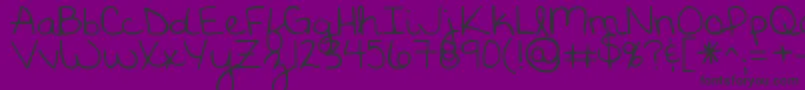 KGGodGaveMeYou-fontti – mustat fontit violetilla taustalla