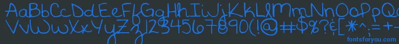 KGGodGaveMeYou Font – Blue Fonts on Black Background