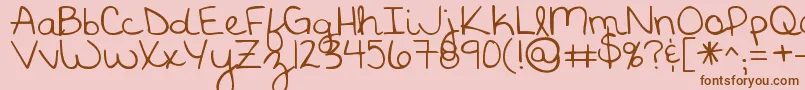 KGGodGaveMeYou Font – Brown Fonts on Pink Background