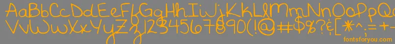 KGGodGaveMeYou Font – Orange Fonts on Gray Background