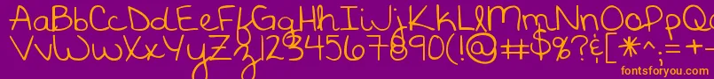 KGGodGaveMeYou Font – Orange Fonts on Purple Background