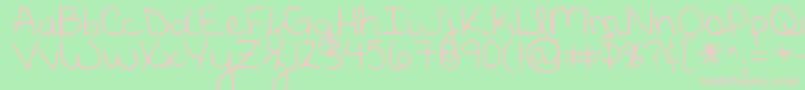 KGGodGaveMeYou Font – Pink Fonts on Green Background