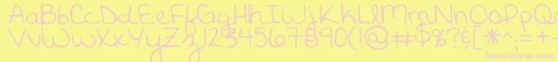 KGGodGaveMeYou Font – Pink Fonts on Yellow Background