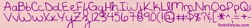 KGGodGaveMeYou Font – Purple Fonts on Pink Background