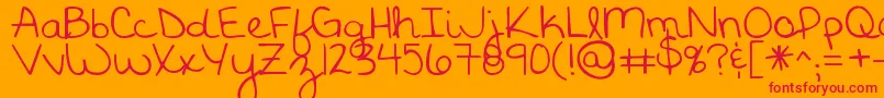 KGGodGaveMeYou Font – Red Fonts on Orange Background