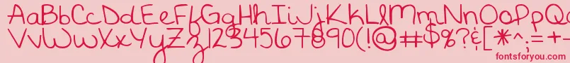 KGGodGaveMeYou Font – Red Fonts on Pink Background