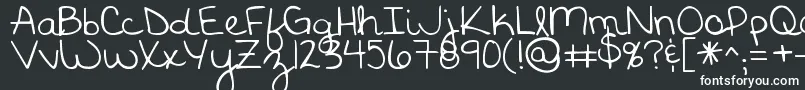 KGGodGaveMeYou-Schriftart – Weiße Schriften auf schwarzem Hintergrund