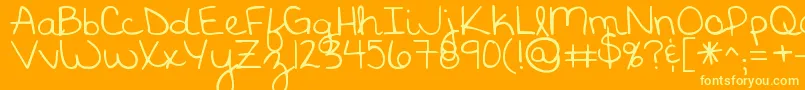 KGGodGaveMeYou Font – Yellow Fonts on Orange Background