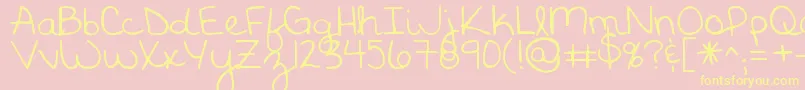 KGGodGaveMeYou Font – Yellow Fonts on Pink Background