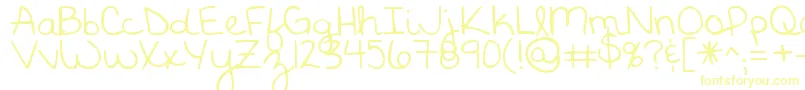 KGGodGaveMeYou Font – Yellow Fonts on White Background