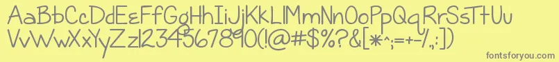 More about KGGraceForToday Font KGGraceForToday Font – Gray Fonts on Yellow Background