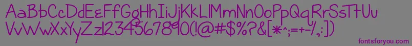 KGGraceForToday Font – Purple Fonts on Gray Background