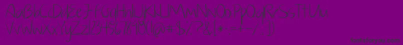 KGJustGiveMeAReason Font – Black Fonts on Purple Background