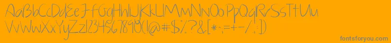 KGJustGiveMeAReason Font – Gray Fonts on Orange Background