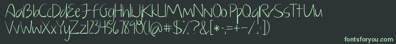KGJustGiveMeAReason Font – Green Fonts on Black Background
