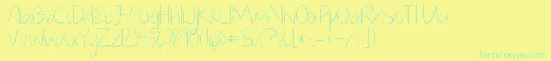 KGJustGiveMeAReason Font – Green Fonts on Yellow Background