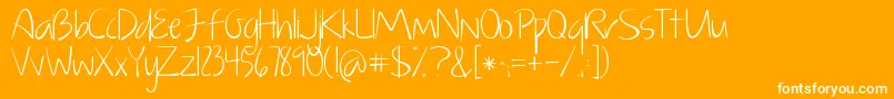 KGJustGiveMeAReason Font – White Fonts on Orange Background