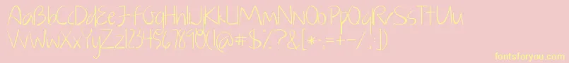 KGJustGiveMeAReason Font – Yellow Fonts on Pink Background