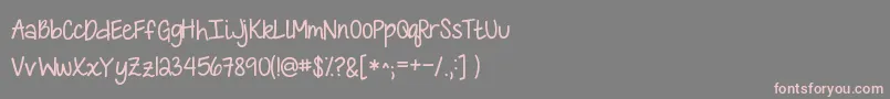 フォントKGLoveisLOVEislove – 灰色の背景にピンクのフォント