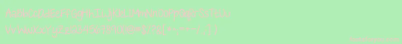 KGLoveisLOVEislove Font – Pink Fonts on Green Background