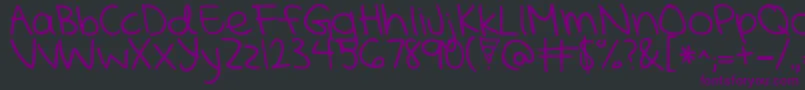 KGMercyInTheMorning Font – Purple Fonts on Black Background