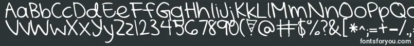 KGMercyInTheMorning-fontti – valkoiset fontit mustalla taustalla