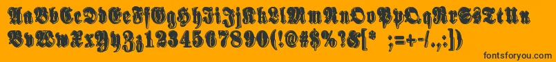 SinisenharmaaPerkele Font – Black Fonts on Orange Background