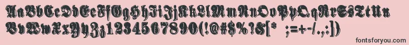 SinisenharmaaPerkele Font – Black Fonts on Pink Background