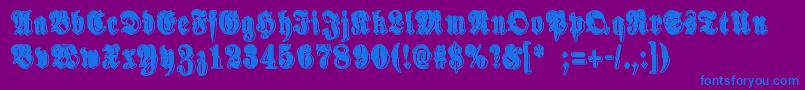 SinisenharmaaPerkele Font – Blue Fonts on Purple Background