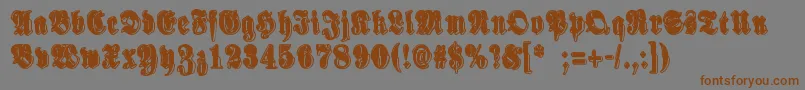 SinisenharmaaPerkele Font – Brown Fonts on Gray Background