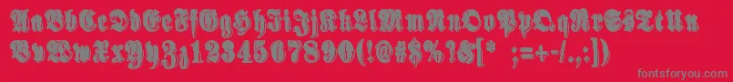 SinisenharmaaPerkele Font – Gray Fonts on Red Background