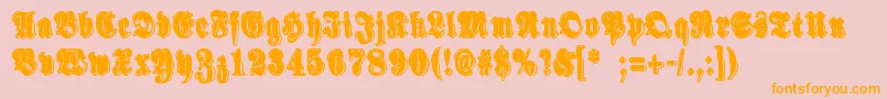 SinisenharmaaPerkele Font – Orange Fonts on Pink Background
