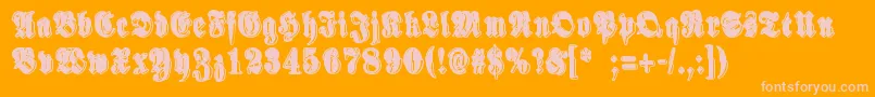 SinisenharmaaPerkele Font – Pink Fonts on Orange Background