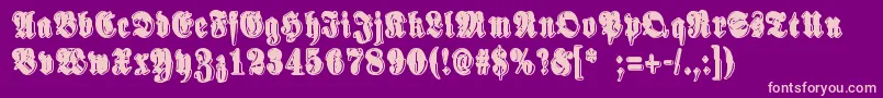 SinisenharmaaPerkele Font – Pink Fonts on Purple Background