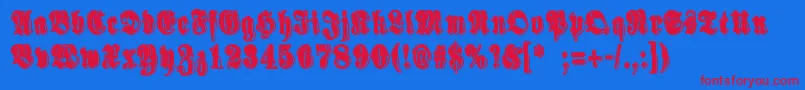 SinisenharmaaPerkele Font – Red Fonts on Blue Background