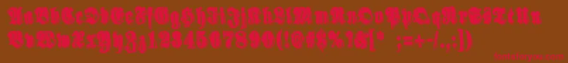 SinisenharmaaPerkele Font – Red Fonts on Brown Background