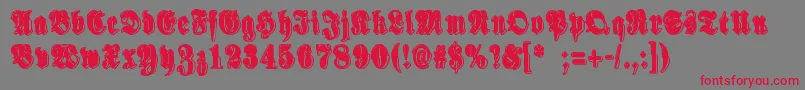 SinisenharmaaPerkele Font – Red Fonts on Gray Background