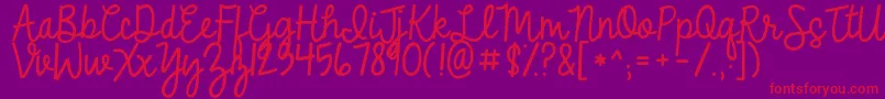 KGNoMatterWhat Font – Red Fonts on Purple Background