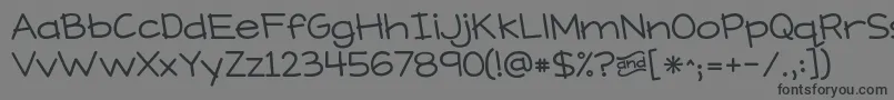 KGWhatDoesTheFoxSay Font – Black Fonts on Gray Background