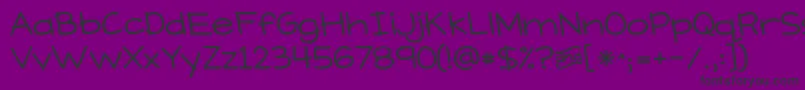 KGWhatDoesTheFoxSay Font – Black Fonts on Purple Background