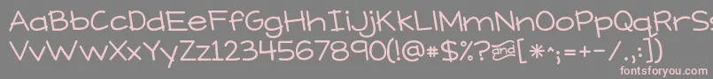 KGWhatDoesTheFoxSay Font – Pink Fonts on Gray Background