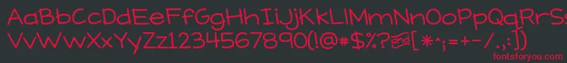 KGWhatDoesTheFoxSay Font – Red Fonts on Black Background