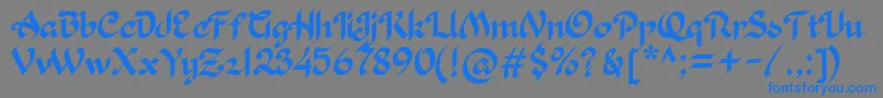 Khaleefa Font – Blue Fonts on Gray Background