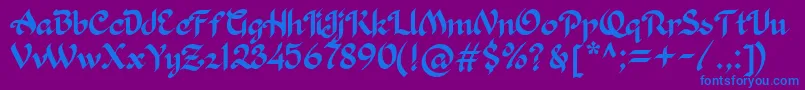 Khaleefa Font – Blue Fonts on Purple Background